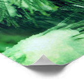 Kiefernnadeln im Schnee und im Winter Poster (Ecke)