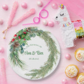 Kiefernnadeln, Rote Beere Pappteller (Party)