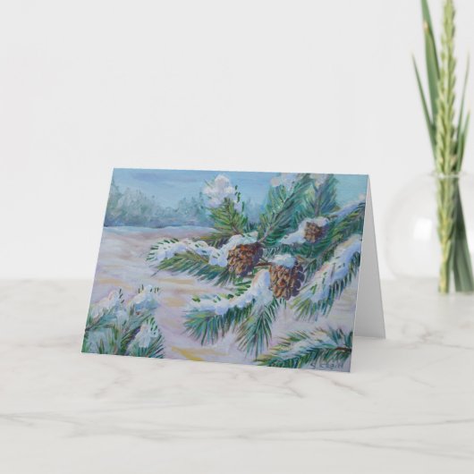 Kiefernniederlassungskarte Feiertagskarte (Vorderseite)