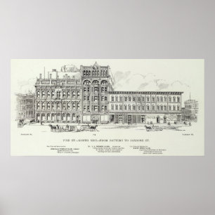 Kiefernnordseite Batterie und Sansome Poster