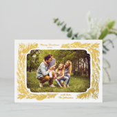 Kiefernrahmen Folien Feiertagskarte (Stehend vorne)