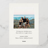 Kiefernrahmen-Foto Folien Feiertagskarte (Rückseite)