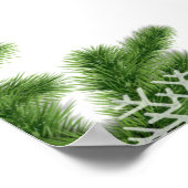 Kiefernrahmen Weihnachtsfeiertage Poster (Ecke)