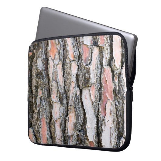 Kiefernrinde Laptopschutzhülle (Vorderseite Links)