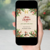 Kiefernrote Beeren begraben Kiefernfisch Weihnacht Feiertagskarte