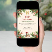 Kiefernroter Beeren - Firmenlogo Feiertagskarte