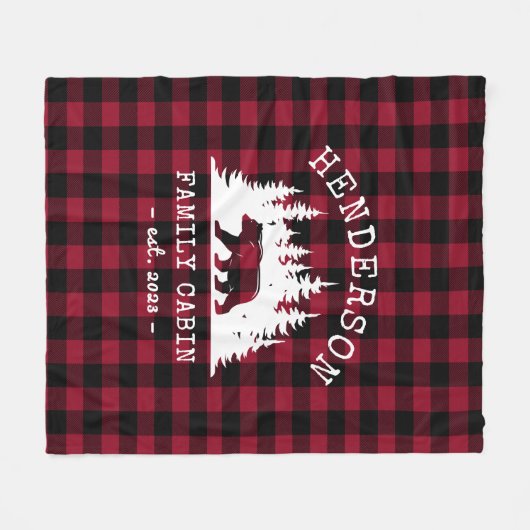 Kiefernrube Kariert Fleecedecke (Vorderseite (Horizontal))