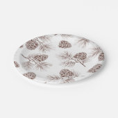 Kieferntannen-Weihnachtsbaum-Zedernfichtekegel Pappteller (Schrägansicht)