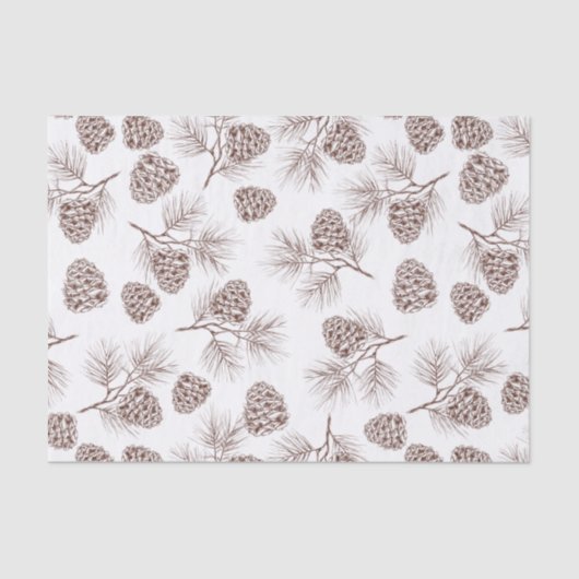 Kieferntannen-Weihnachtsbaum-Zedernfichtekegel Seidenpapier (Vorderseite)
