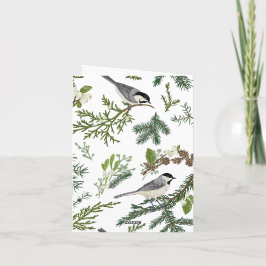 Kiefernvogel Blätter Karte (Rückseite)