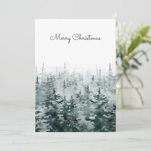 Kiefernwald Feiertagskarte (Stehend Vorderseite)