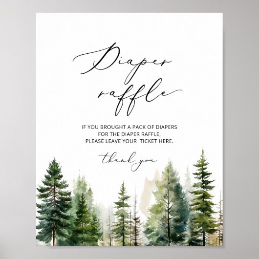 Kiefernwald-Mini-Windelraffinerie Poster (Vorne)