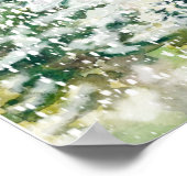 Kiefernwald mit Schneefarblaster Poster (Ecke)