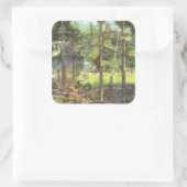 Kiefernwald Quadratischer Aufkleber (Tasche)