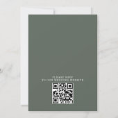 Kiefernwald Rustikale Budget-QR-Code-Hochzeit Einladung (Rückseite)