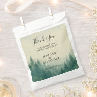 Kiefernwald Wasserfarbe Danke für Ihre Hochzeit