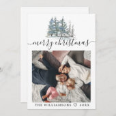 Kiefernwald Weihnachten Foto Ankündigung (Vorne/Hinten)