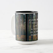 Kiefernwald Zweifarbige Tasse (Vorderseite Links)