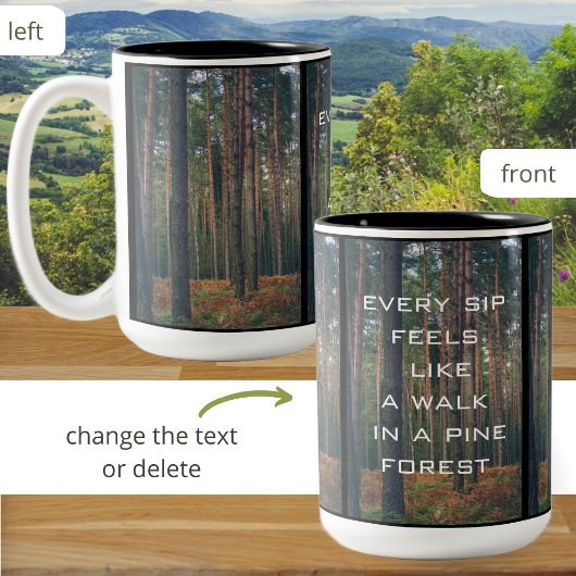 Kiefernwald Zweifarbige Tasse