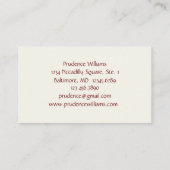 Kiefernwald Zweigstelle Wasserfarbener Botanischer Visitenkarte (Rückseite)