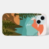 Kiefernwälder, Berge und Sonnenaufgang Case-Mate iPhone Hülle (Rückseite (Horizontal))