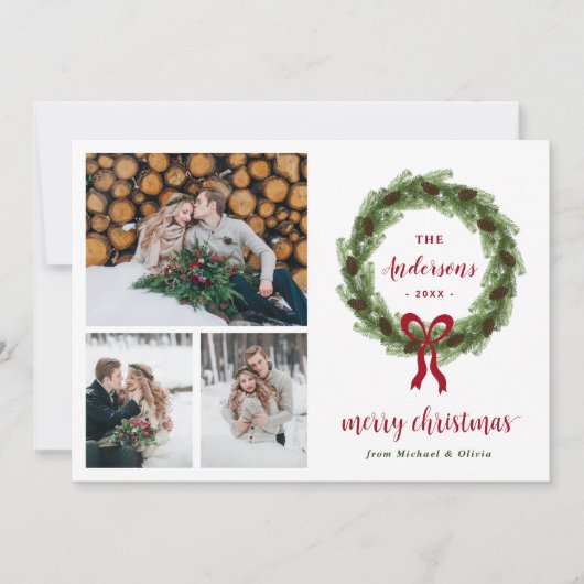 Kiefernwälder Frohe Weihnachten 3 Foto (Vorderseite)