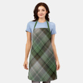 Kiefernwälder Grün und Braun Kariert Schürze (Getragen)