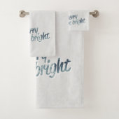 Kiefernwälder, Schneeflocken Urlaub Badhandtuch Set (Insitu)