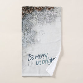 Kiefernwälder, Schneeflocken Urlaub Badhandtuch Set