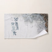 Kiefernwälder, Schneeflocken Urlaub Badhandtuch Set (Handtuch)