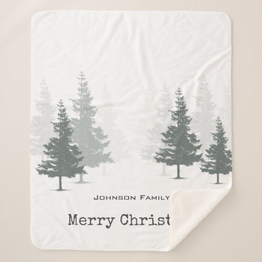 Kiefernwälder Weihnachtsfeiertag Sherpadecke (Vorderseite)