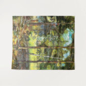 Kiefernwaldmalerei Aquarell Wandteppich (Vorderseite (Horizontal))