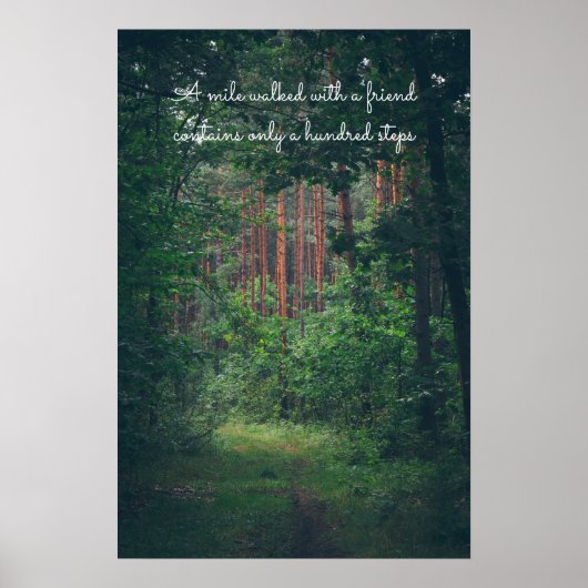 Kiefernwaldweg Poster (Vorne)