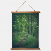 Kiefernwaldweg Wandteppich Mit Holzrahmen (Vorderseite 2)