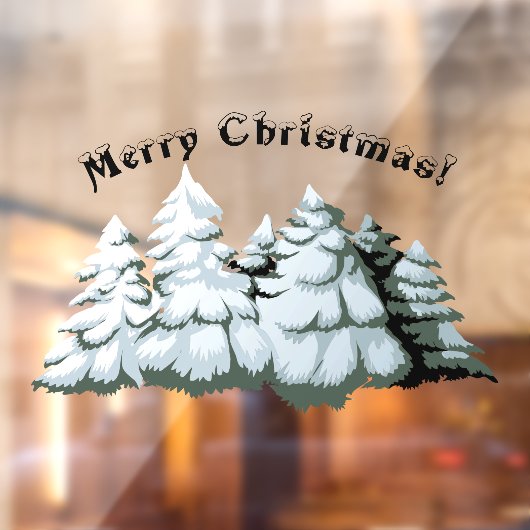 Kiefernweihnachtsbaumdekoration Glückliche Kunden Fensteraufkleber (Blatt 2)