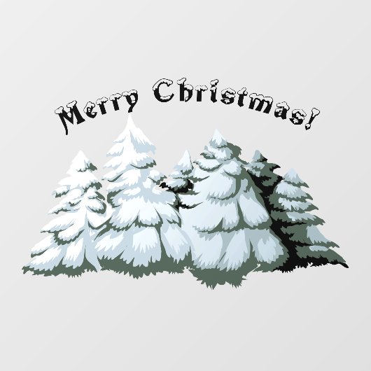 Kiefernweihnachtsbaumdekoration Glückliche Kunden Fensteraufkleber (Blatt)