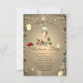 Kiefernzapfen, Branchen, Weihnachtsmannmütze Champ Einladung (Vorderseite)