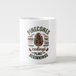 Kiefernzapfen-Design - Das Evergreen-Versprechen Jumbo-Tasse