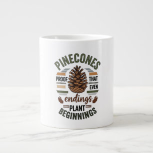Kiefernzapfen-Design - Das Evergreen-Versprechen Jumbo-Tasse