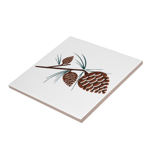 Kiefernzapfen Fliese (Seite)