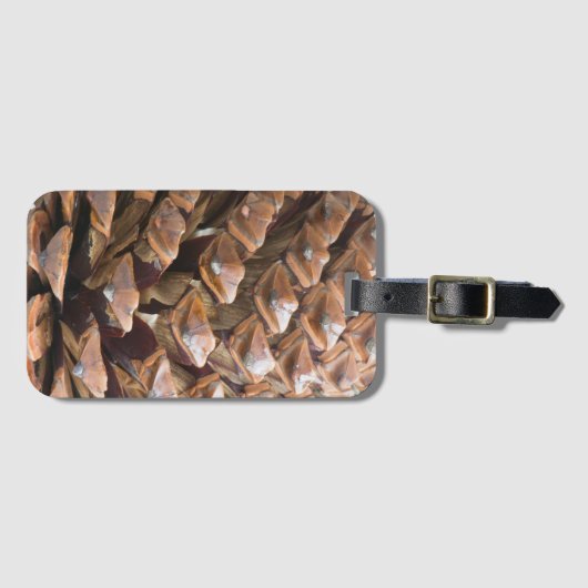 Kiefernzapfen Gepäckanhänger (Vorderseite (Horizontal))