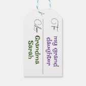 Kiefernzapfen Geschenkanhänger (Rückseite)