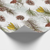 Kiefernzapfen Geschenkpapier (Ecke)