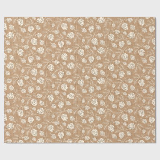 Kiefernzapfen Geschenkpapier (Flach)