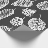 Kiefernzapfen handgezeichnetes nahtloses Muster. b Geschenkpapier (Ecke)