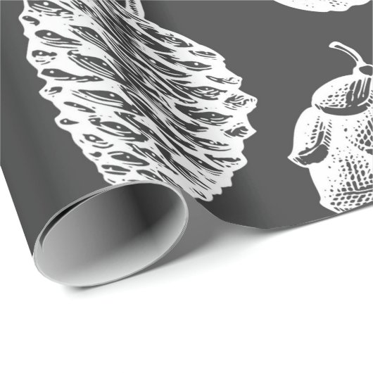 Kiefernzapfen handgezeichnetes nahtloses Muster. b Geschenkpapier (Rolleneckpunkt)