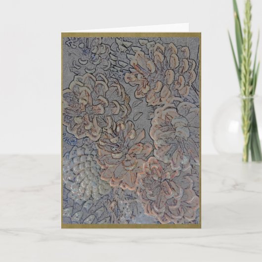 Kiefernzapfen Karte (Vorderseite)