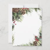 Kiefernzapfen, Kiefernbäume Einladung (Rückseite)