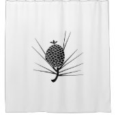 Kiefernzapfen mit Nadeln Duschvorhang (Vorderseite)