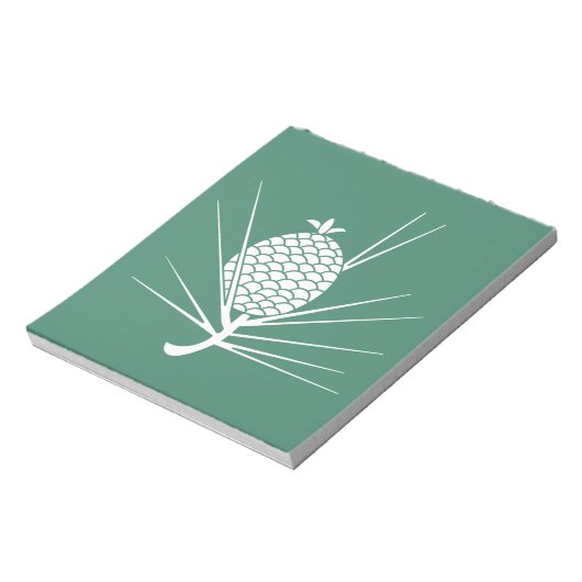 Kiefernzapfen mit Nadeln Notizblock (Rotiert)